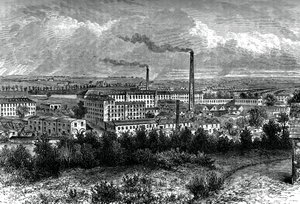 ベスブルックミルズと村、アーマー州、アイルランド、c1880