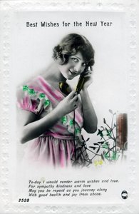 新年のご多幸、グリーティングカード、c1920s 作： Unbekannt