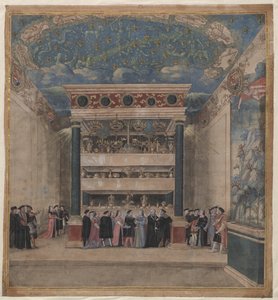 1549年8月、1549年8月の祝典中のビンシュ宮殿。
