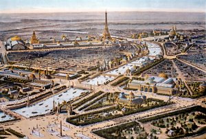 1900年のパリ解説の鳥瞰図 作： Unbekannt