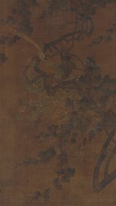 鳥、ブドウ、花、明王朝、1368-1644。 作： Unbekannt