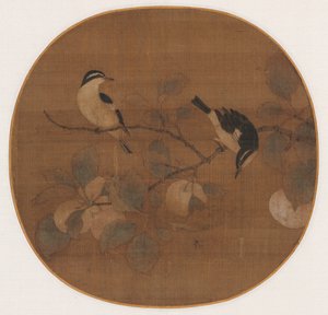 12世紀の桃の枝の鳥。 作： Unbekannt