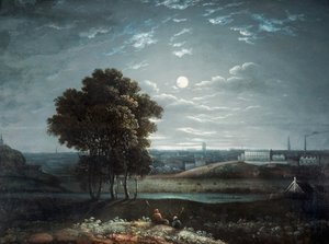 ムーンライトによるバーミンガム、1800-1850。 作： Unbekannt