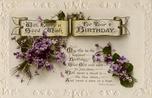 誕生日はがき、c1919 作： Unbekannt