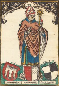 3 つの紋章を持つアウグスブルクの司教、c. 1485年。