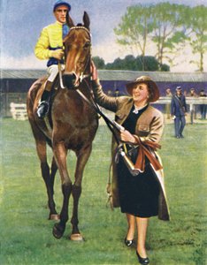 ブラックスペック、ジョッキー：A.リチャードソン、1939 作： Unbekannt