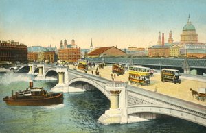 ブラックフライアーズブリッジ、ロンドン、c1910。