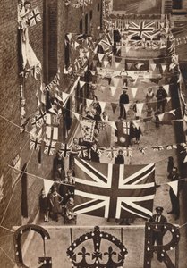 1937年、ロンドンのブラックフライアーズはジョージ6世の戴冠式のために装飾されました 作： Unbekannt