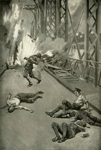 1919年、ソワソンでアイネを渡る橋を爆破する。 作： Unbekannt