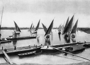 ナイル川、カイロ、エジプト、c1920sのボート 作： Unbekannt