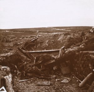 爆撃されたバッテリー、クレリー、フランス、c1914-c1918