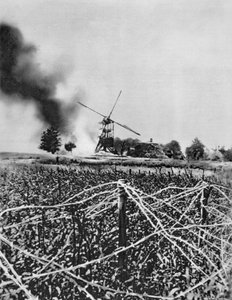 焼夷弾のある風車の爆撃、アルトワ、フランス、第一次世界大戦、1915 作： Unbekannt