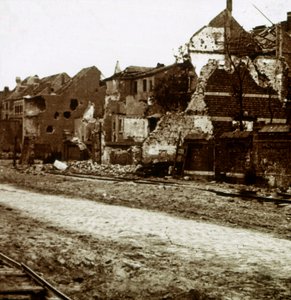 爆破された建物、ニーウポールト、フランダース、ベルギー、c1914-c1918 作： Unbekannt