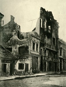 セルビアベオグラードの爆撃された建物、第一次世界大戦、1915年10月、c1920。 作： Unbekannt
