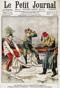 ボスニア危機。 1908年10月18日、フランスの定期刊行物Le Petit Journalの表紙、1908年 作： Unbekannt