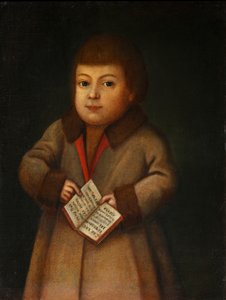 アルファベットの本を持つ少年、19世紀の第1四半期 作： Unbekannt