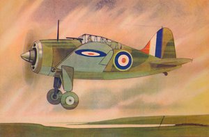 ブリュースターバッファロー戦闘機単葉機、c1944。 作： Unbekannt