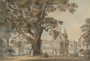 ブリッジノース、シュロップシャー、c。 1790年。 作： Unbekannt