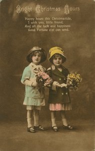 ブライトクリスマスアワーズビンテージクリスマスカード、c1900 作： Unbekannt