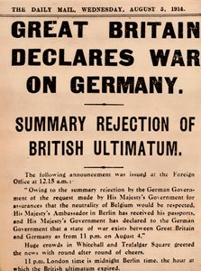 1914年にイギリスがドイツに戦争を宣言 作： Unbekannt