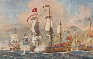 17世紀のイギリス軍艦、1924年 作： Unbekannt