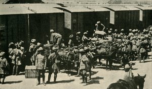 ボンベイ、イギリス、第一次世界大戦、1914年、c1920でイギリスとインドの兵士。