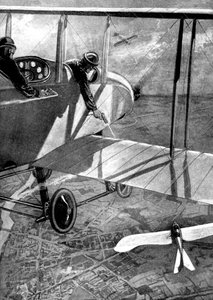 イギリスの複葉機対ドイツのタウベ、第一次世界大戦、1914 作： Unbekannt