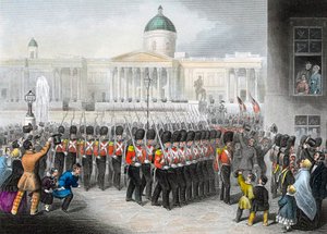 クリミア戦争に向けて出発するイギリス兵1853-1856、c1860 作： Unbekannt