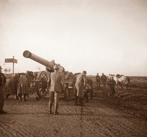重砲を分解、ソンム、フランス北部、c1914-c1918 作： Unbekannt