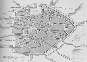 1830年のブリュッセル-1902年の計画 作： Unbekannt