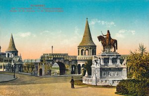 ブダペスト。 -聖ステファン像、c1900。 作： Unbekannt