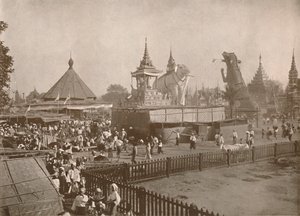 仏教の火葬シーン。 -Phoongyi-byan、1900。 作： Unbekannt