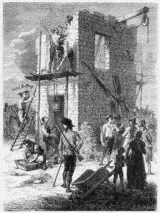 Chappe電信局の構築、c1793、c1870 作： Unbekannt