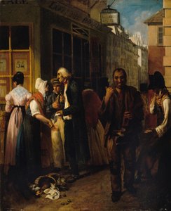 1820年、王政復古時代の王立宝くじ事務局。 作： Unbekannt