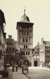 リューベックの城門。 1900年頃 作： Unbekannt