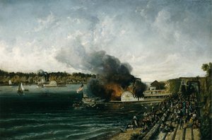 サイドウィーラーヘンリークレイの燃焼1854-60。 作： Unbekannt