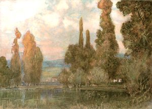 湖のほとり、1902年。 作： Unbekannt
