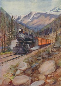 ロッキー山脈のCPRトレイン、1924年 作： Unbekannt