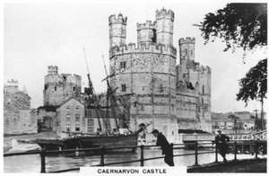 カナーボン城、北ウェールズのカナーボン、1936