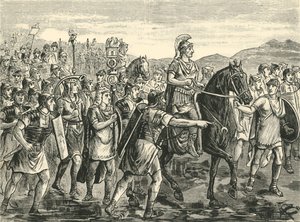 Caesar Crossing the Rubicon、1890。 作： Unbekannt