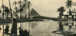 カイロ-ピラミッド付近の洪水時間、c1918-c1939。