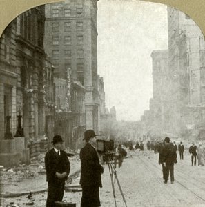 カリフォルニアセント、フェリー乗り場-銀行地区、1906年を楽しみにしています。 作： Unbekannt