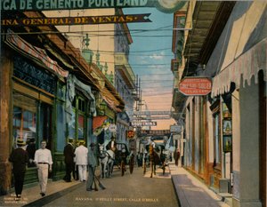 OReilly Street、ハバナ、キューバ、c1920。