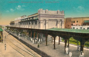 カマグエイ。鉄道駅。鉄道駅、キューバ、c1910s 作： Unbekannt