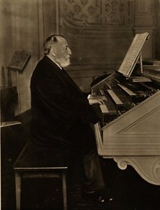 1913年、オルガンでカミーユサンサーンス1835〜1921年。 作： Unbekannt