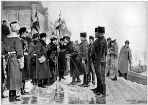1900年にボーア戦争に向けて出発しようとしているカナダ軍