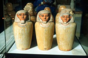 天蓋瓶、古代エジプト人、第26王朝、紀元前664〜525年 作： Unbekannt