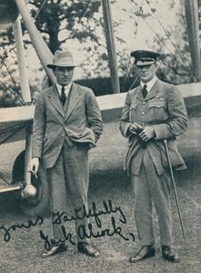 ジョンアルコック船長とアーサーホイッテンブラウン中尉、イギリスの飛行士、c1919 c1937 作： Unbekannt