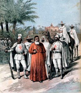 1891年、反奴隷制協会の創設者であるLavigerie枢機卿 作： Unbekannt