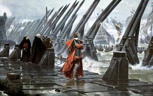 ラロシェル包囲戦でのリシュリュー枢機卿、1628年20世紀初頭 作： Unbekannt